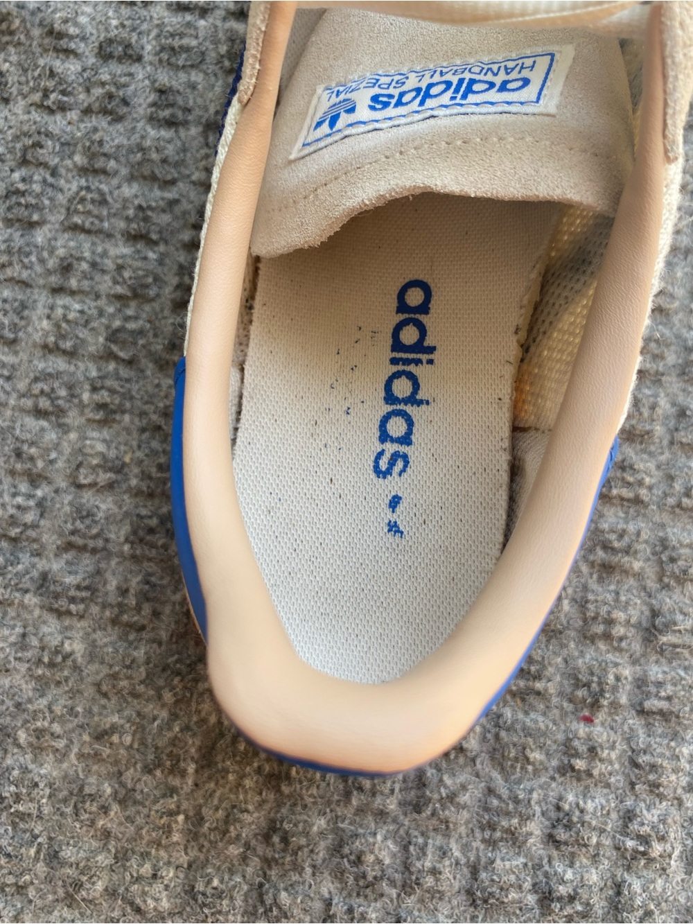 adidas Handball Spezial Men’s Sneakers Cream white/blue/sandstone - Picture 6 of 14